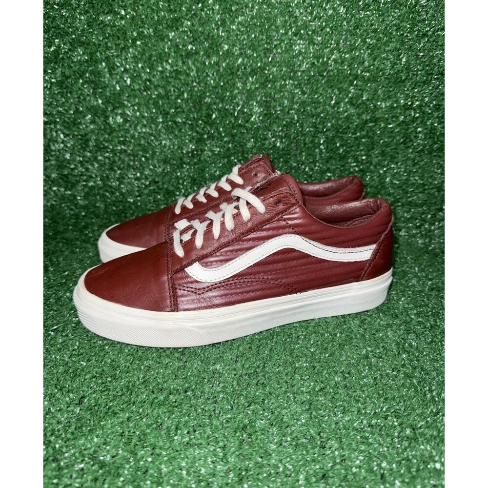 VANS Women's‎ Old Skool Purple Embossed Leather Skate Shoes Sneakers Size 7.5 - Picture 4 of 9